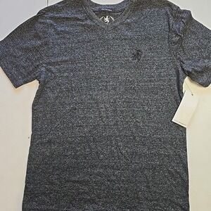 Rugby University Dark Gray Short Sleeve Shirt Medium M Embroidered NWT